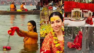 You are currently viewing हर हर गंगे! महाकुंभ में आस्था की डुबकी लगाने पहुंचीं फिल्मी हस्तियां, निमृत कौर ने लगाई गंगा में आस्था की डुबकी; इंस्टाग्राम पर शेयर की झलकियां