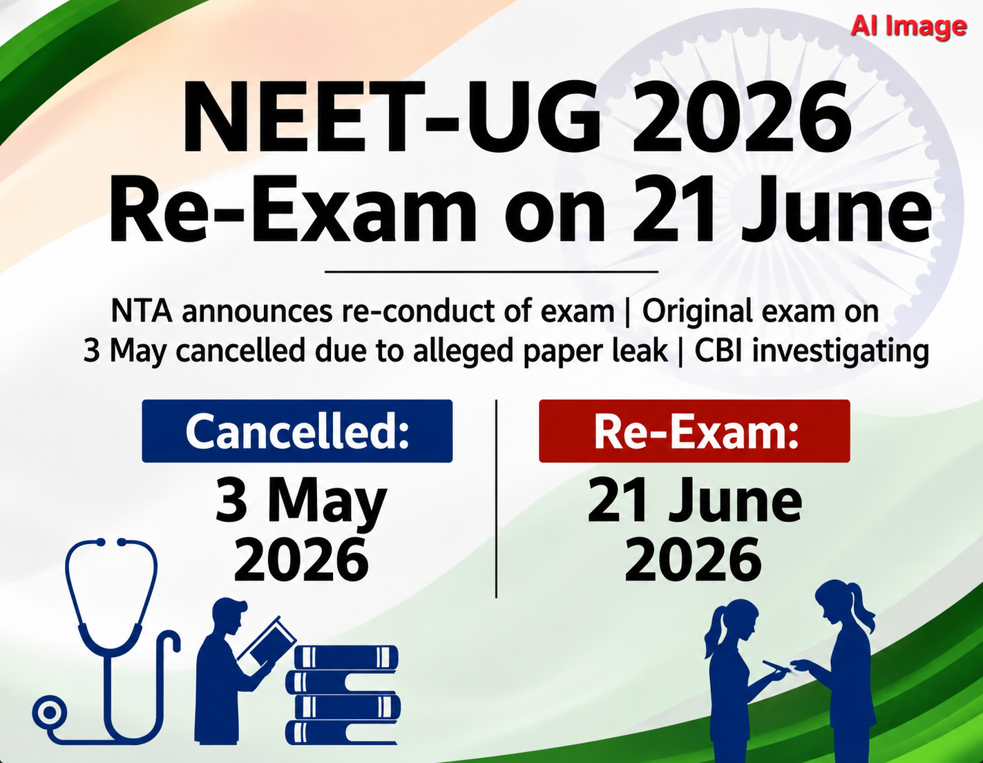 Read more about the article NEET री-एग्जाम के दबाव में बढ़ी चिंता, 2 दिन में 4 छात्रों की मौत; अभ्यर्थियों में बढ़ा तनाव