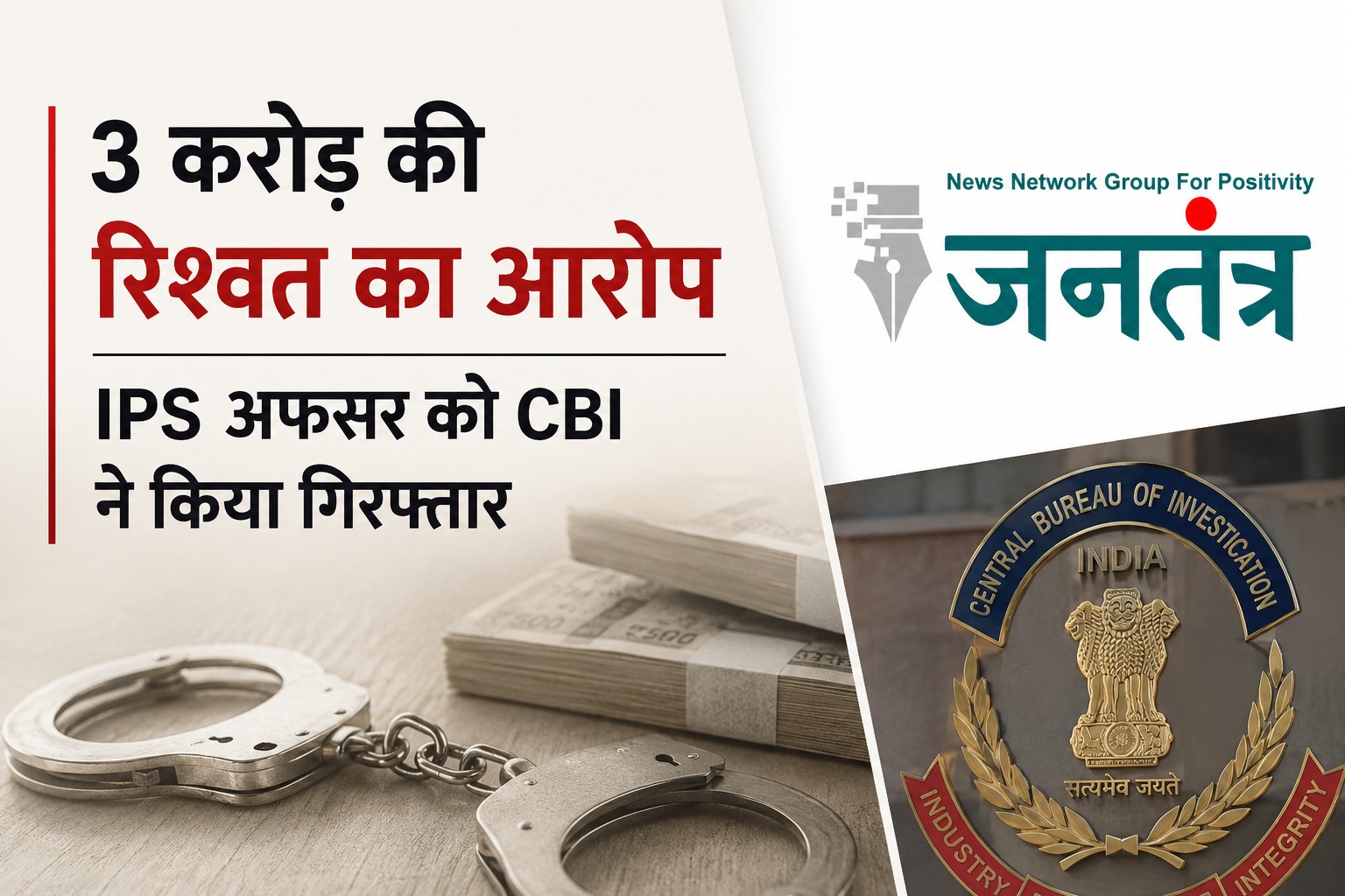 You are currently viewing CBI के शिकंजे में IPS अधिकारी: 3 करोड़ की रिश्वत लेने का आरोप, फर्जी दवा केस में कारोबारी को राहत दिलाने का दावा